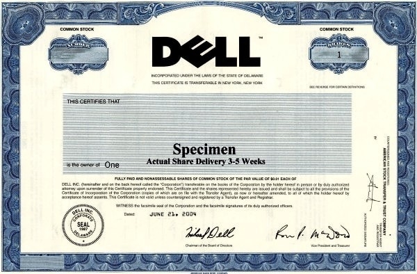 Example of preference shares image
